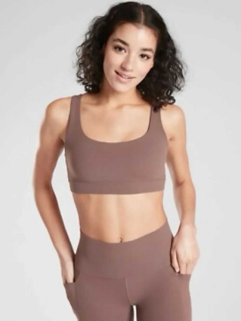 Athleta | Scoop Neck Bralette - Brown Size L